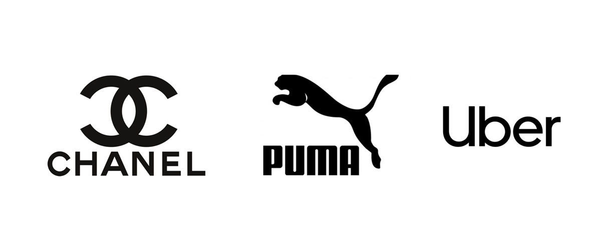 Meaning of colors black and white logos
