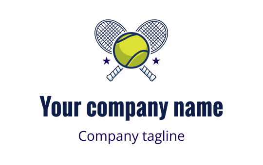 Create a professional tennis logo our logo maker in under 5