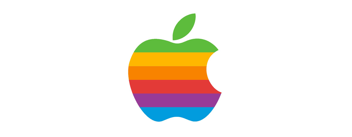 The rainbow Apple logo