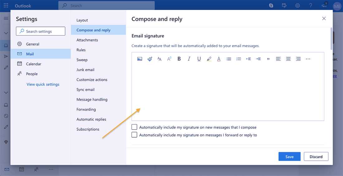 How to create an email signature with Outlook