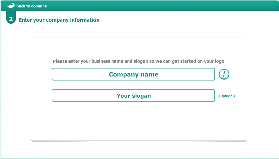 Enter your company name and slogan