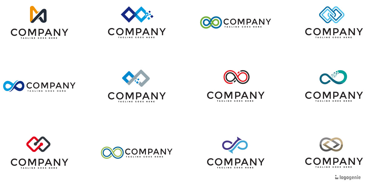Best infinity logo design inspiration, trendy infinity logos